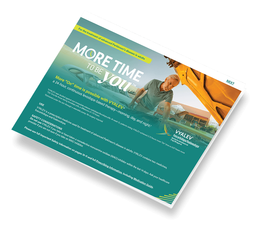 VYALEV® (foscarbidopa/foslevodopa) Patient Decision Brochure.