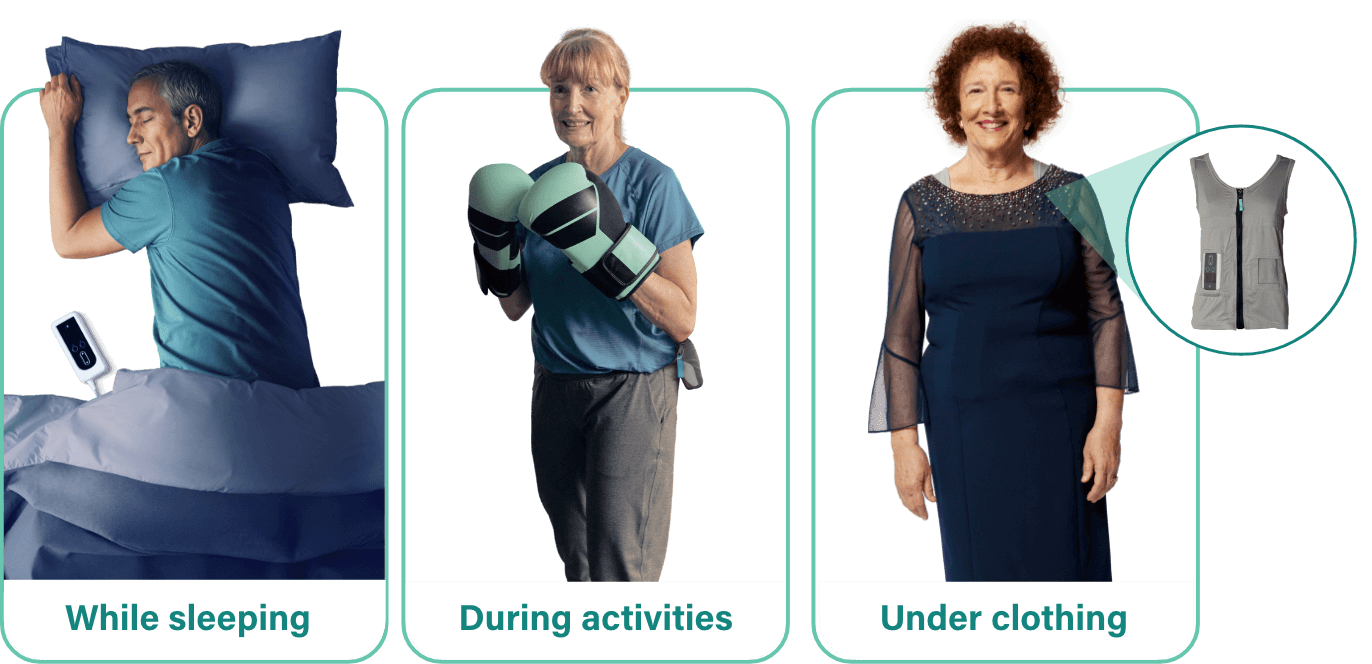 VYALEV™ and its accessories can be worn under clothing.